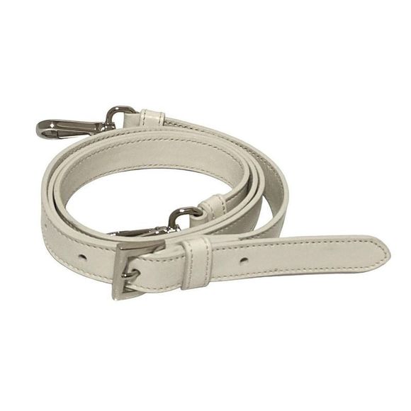 Prada Tote Bag Canapa 1bg439 Light Gray And White Leather Totes